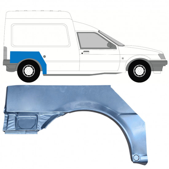 Panneau de réparation arc d'aile arrière pour Ford Courier 1989-1995 / Droite 7828