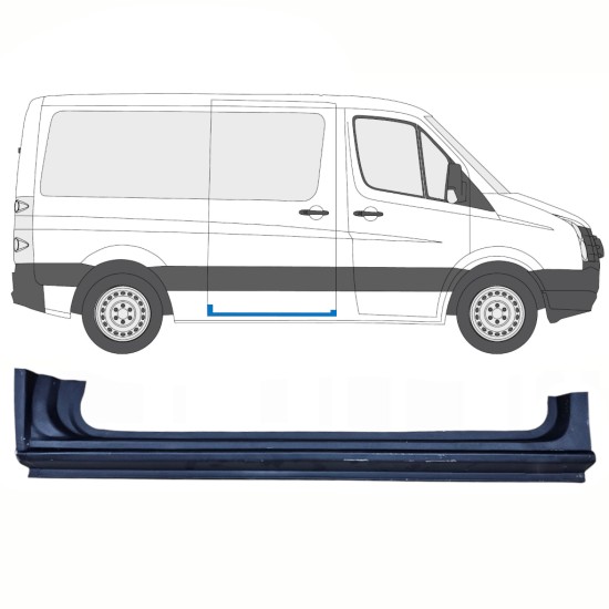 Réparation bas de caisse de sur porte latérale pour Volkswagen Crafter 2005-2017 / Droite 13893