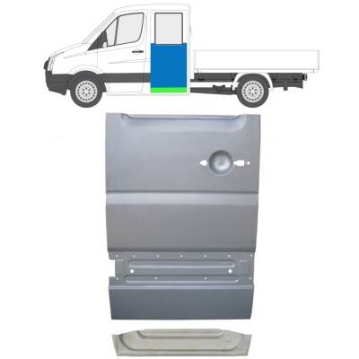Panneau de réparation intérieur et extérieur des portes arrière pour Volkswagen Crafter 2005-2017 / Gauche / Ensemble 14276
