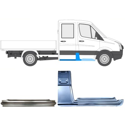 Ensemble de panneaux de réparation pour Volkswagen Crafter 2005-2017 / Droite / 15527