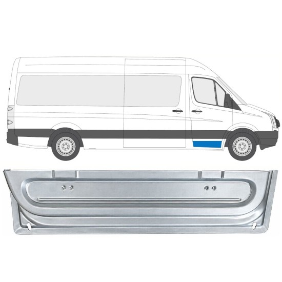 Panneau de réparation de porte avant intérieur pour Volkswagen Crafter 2005-2017 / Droite 17056