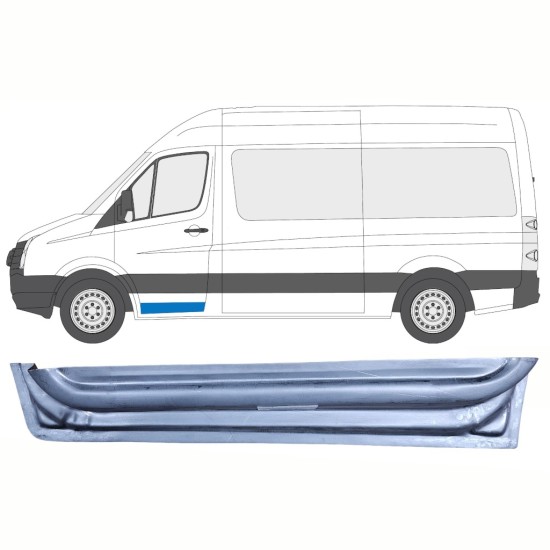 Panneau de réparation de porte avant intérieur pour Volkswagen Crafter 2005-2017 / Gauche 14005