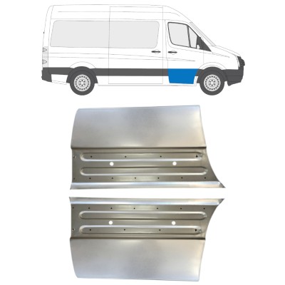 Panneau de réparation de porte avant pour Volkswagen Crafter 2005-2017 / Gauche+Droit / Ensemble 15496