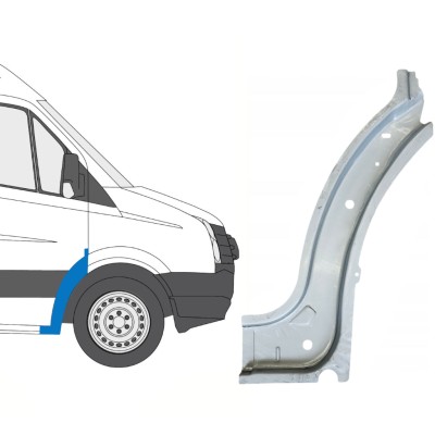 Panneau de réparation arc d'aile avant intérieur pour Volkswagen Crafter 2005-2017 / Droite 15498