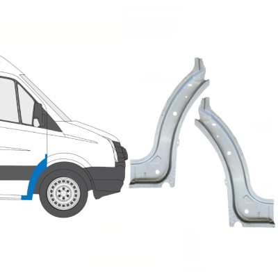 Panneau de réparation arc d'aile avant intérieur pour Volkswagen Crafter 2005-2017 / Gauche+Droit / Ensemble 15500