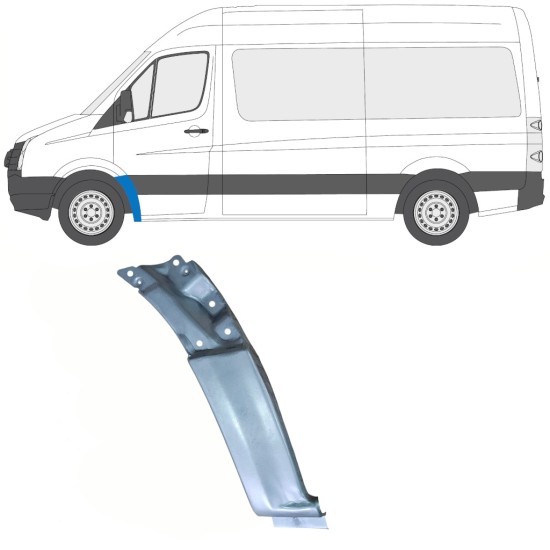 Panneau de réparation de l’aile avant pour Volkswagen Crafter 2005-2017 / Gauche 13751