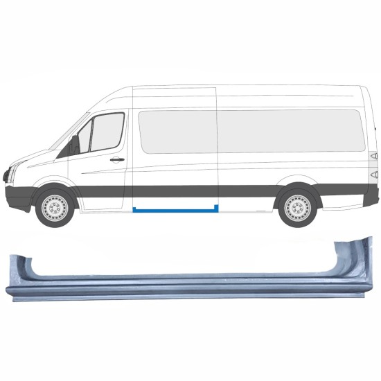 Réparation bas de caisse de sur porte latérale pour Volkswagen Crafter 2005-2017 / Gauche 13432