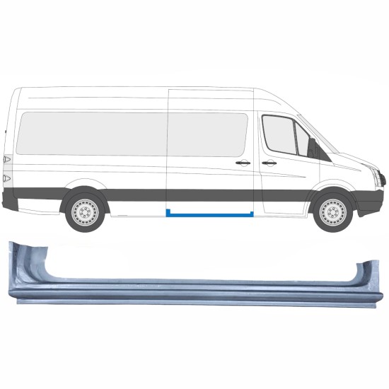 Réparation bas de caisse de sur porte latérale pour Volkswagen Crafter 2005-2017 / Droite 13437
