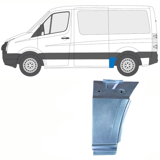 Panneau de réparation arc d'aile arrière pour Volkswagen Crafter 2005-2017 / Gauche 13940