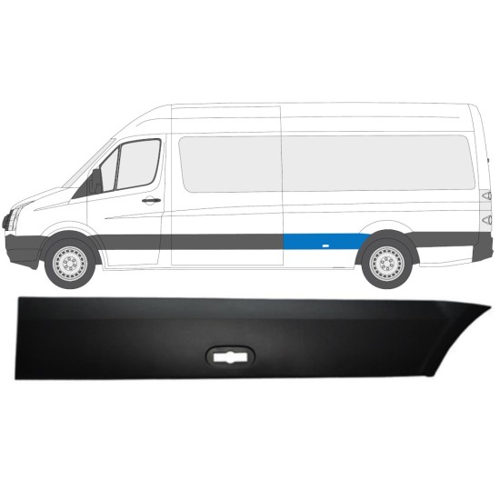 Moulure latérale sur aile arrière pour Volkswagen Crafter 2005-2017 / Gauche 13827