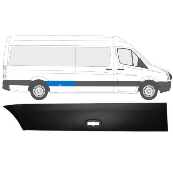 Moulure latérale sur aile arrière pour Volkswagen Crafter 2005-2017 / Droite 13826