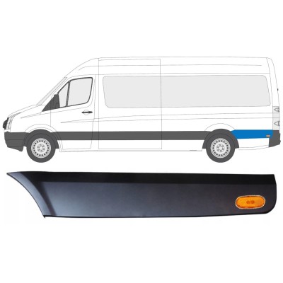 Moulure latérale de l'aile arrière derrière la roue avec lampe pour Volkswagen Crafter 2005-2017 / Gauche / Ensemble 13996
