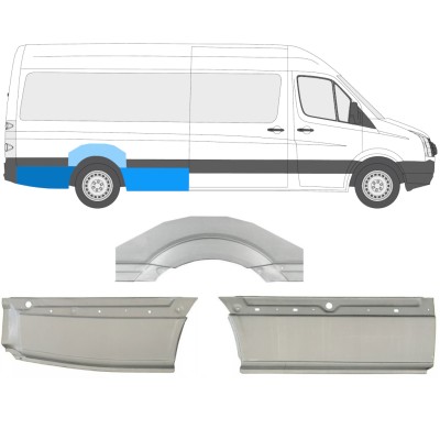 Panneau de réparation arc d'aile arrière pour Volkswagen Crafter 2005-2017 / Droite / Ensemble 13943