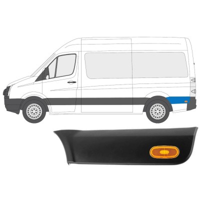 Moulure latérale de l'aile arrière avec lampe pour Volkswagen Crafter 2005-2017 / Gauche / Ensemble 14149