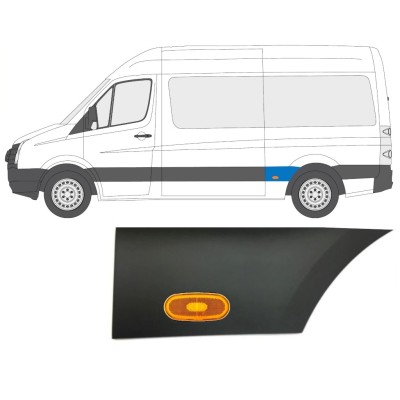 Moulure latérale de l'aile arrière avec lampe pour Volkswagen Crafter 2005-2017 / Gauche / Ensemble 14089