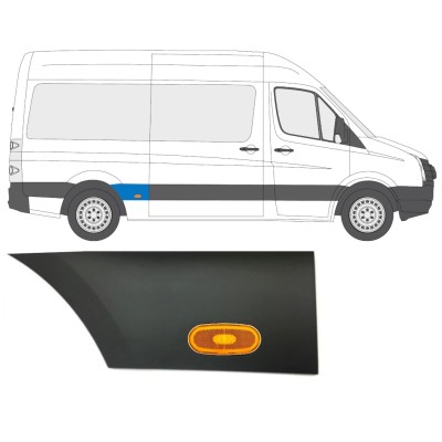 Moulure latérale de l'aile arrière avec lampe pour Volkswagen Crafter 2005-2017 / Droite / Ensemble 14088
