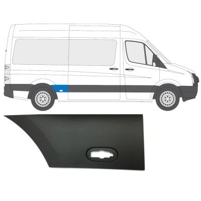 Moulure latérale sur aile arrière pour Volkswagen Crafter 2005-2017 / Droite 13822