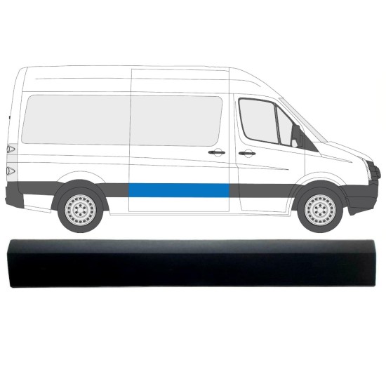 Moulure centrale sur porte latérale pour Volkswagen Crafter 2005-2017 / Droite 13824