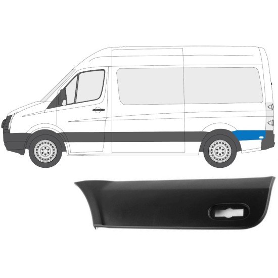 Moulure de derrière roue arrière pour Volkswagen Crafter 2005-2017 / Gauche 13690