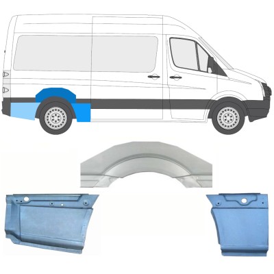 Panneau de réparation arc d'aile arrière pour Volkswagen Crafter 2005-2017 / Droite / Ensemble 13941