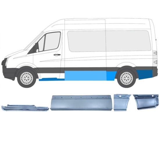 Ensemble de panneaux de réparation pour Volkswagen Crafter 2005-2017 / Gauche / 14503