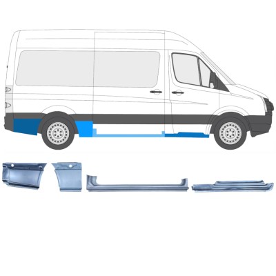 Ensemble de panneaux de réparation pour Volkswagen Crafter 2005-2017 / Droite / 14502