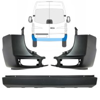 Pare-chocs arrière pour Volkswagen Crafter 2005-2017 / Ensemble 15554