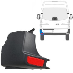 Coin du pare-chocs arrière + lampe réfléchissante pour Volkswagen Crafter 2005-2017 / Gauche / Ensemble 15552