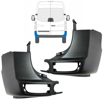 Coin du pare-chocs arrière pour Volkswagen Crafter 2005-2017 / Gauche+Droit / Ensemble 15549