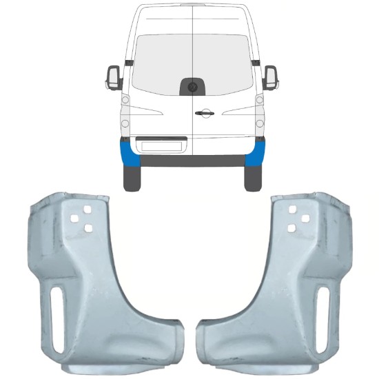 Panneau de réparation coin pour Volkswagen Crafter 2005-2017 / Gauche+Droit / Ensemble 15507