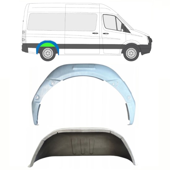 Passage de roue intérieur arrière pour Volkswagen Crafter 2005-2017 / Droite / Ensemble 14321