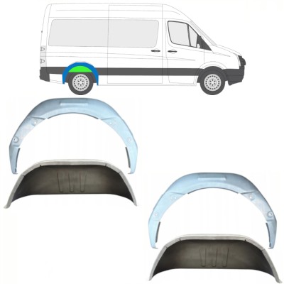Passage de roue intérieur arrière pour Volkswagen Crafter 2005-2017 / Ensemble 14498
