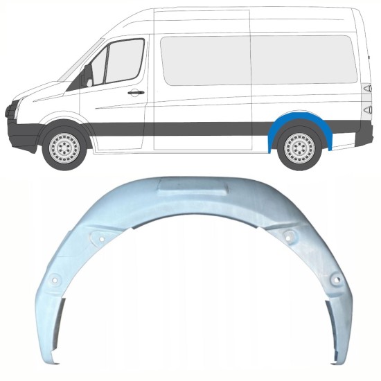 Passage de roue intérieur arrière pour Volkswagen Crafter 2005-2017 / Gauche 13898