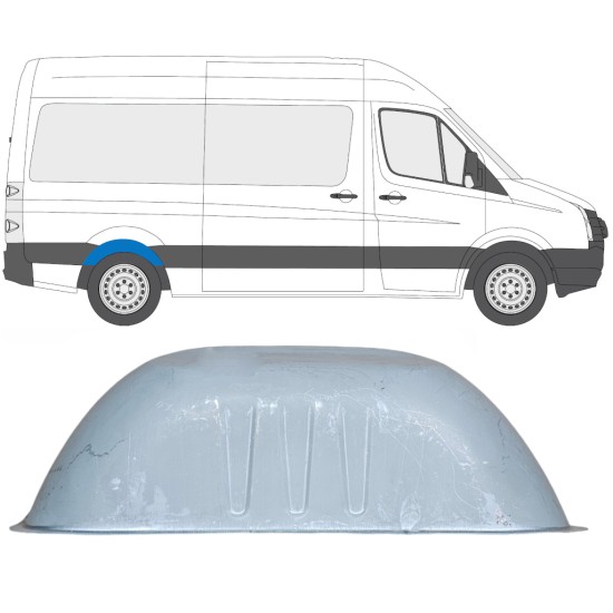 Panneau de réparation de passage pour Volkswagen Crafter 2005-2017 / Gauche = Droite (symétrique) 13612