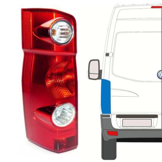 Feu arrière pour Volkswagen Crafter 2005-2017 / Gauche 15573