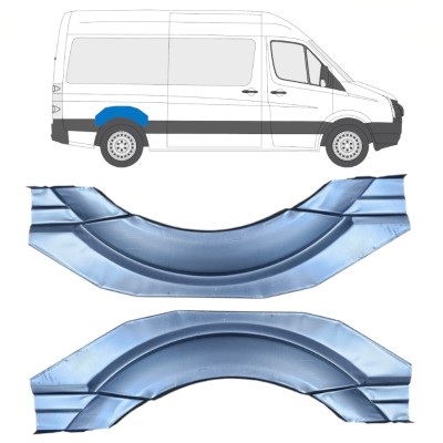 Panneau de réparation arc d'aile arrière pour Volkswagen Crafter 2005-2017 / Gauche+Droit / Ensemble 16159
