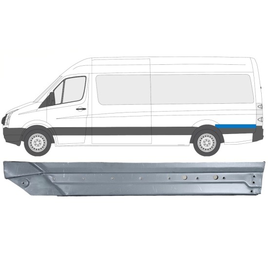 Panneau de réparation arc d'aile arrière pour Volkswagen Crafter 2005-2017 / Gauche 14333