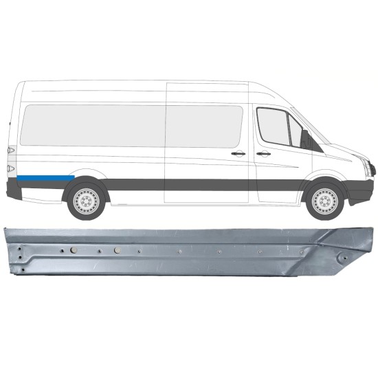 Panneau de réparation arc d'aile arrière pour Volkswagen Crafter 2005-2017 / Droite 14331