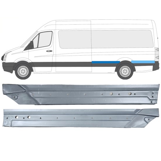 Panneau de réparation arc d'aile arrière pour Volkswagen Crafter 2005-2017 / Gauche / Ensemble 14501