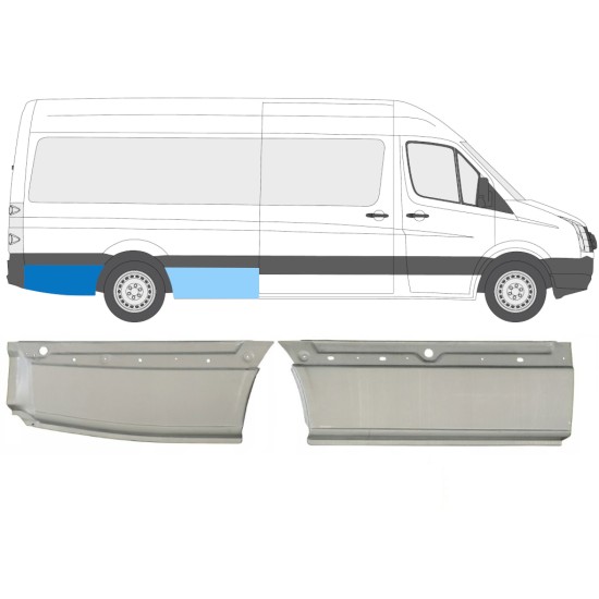 Panneau de réparation arc d'aile arrière pour Volkswagen Crafter 2005-2017 / Droite / Ensemble 14128