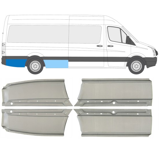 Panneau de réparation arc d'aile arrière pour Volkswagen Crafter 2005-2017 / Ensemble 14486