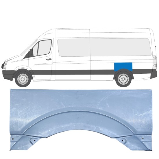 Panneau de réparation arc d'aile arrière pour Volkswagen Crafter 2005-2017 / Gauche 13441