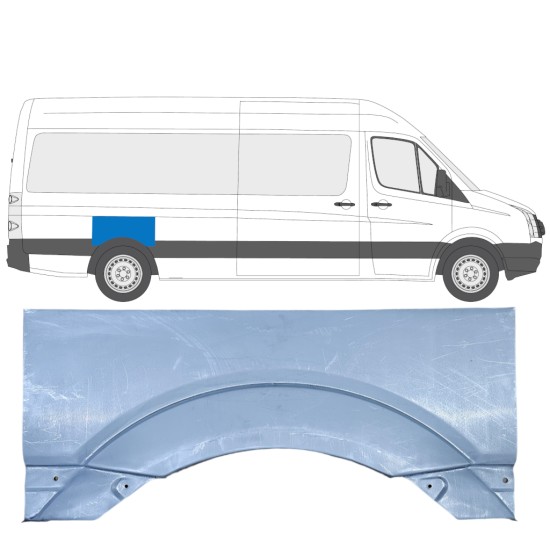 Panneau de réparation arc d'aile arrière pour Volkswagen Crafter 2005-2017 / Droite 13440