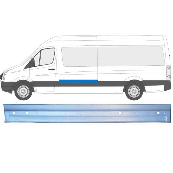 Panneau de réparation latéral pour Volkswagen Crafter 2005-2017 / Gauche 16136