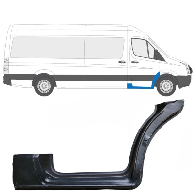 Réparation bas de caisse de porte avant pour Volkswagen Crafter 2005-2017 / Droite 13442