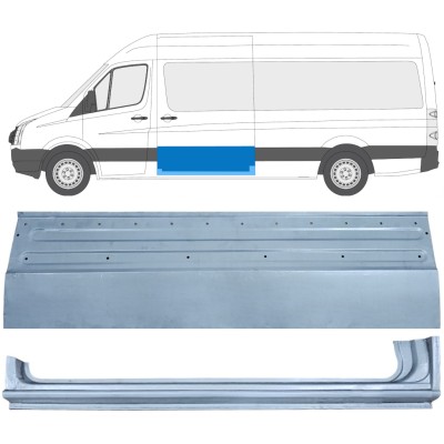 Panneau de réparation des portes latérale + réparation bas de caisse pour Volkswagen Crafter 2005-2017 / Gauche / Ensemble 14318