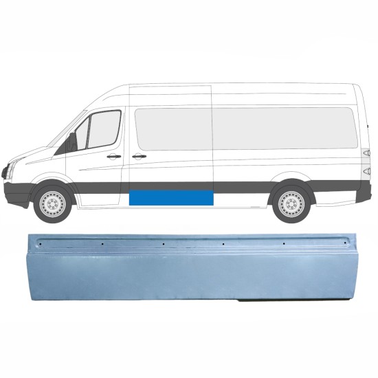 Panneau de réparation pour porte coulissante extérieur pour Volkswagen Crafter 2005-2017 / Gauche = Droite (symétrique) 13511