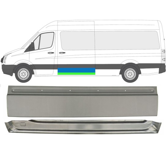 Panneau de réparation pour porte coulissante pour Volkswagen Crafter 2005-2017 / Gauche / Ensemble 14198