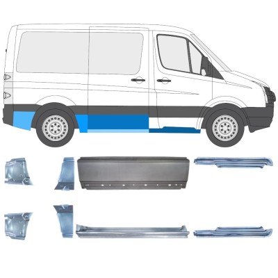 Ensemble de panneaux de réparation pour Volkswagen Crafter 2005-2017 / Gauche+Droit / 15592