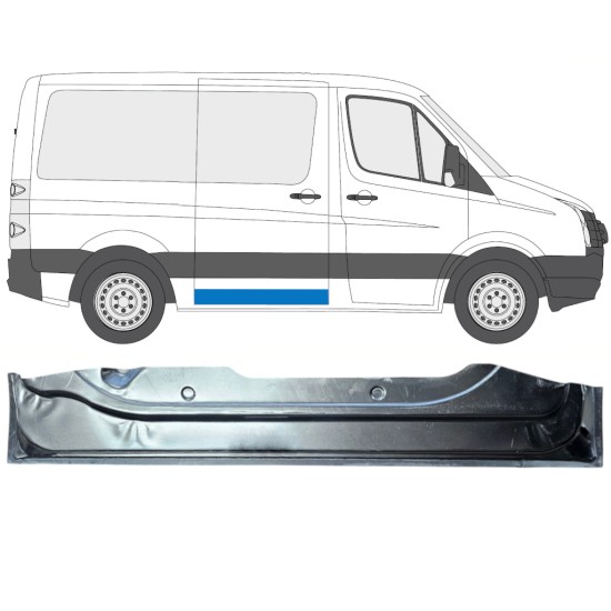 Réparation bas de caisse sur porte latérale intérieur pour Volkswagen Crafter 2005-2017 / Droite 15872